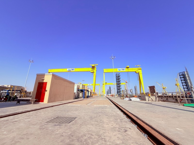 2 rail A150 installed with clip 7220 for Goliath gantry crane